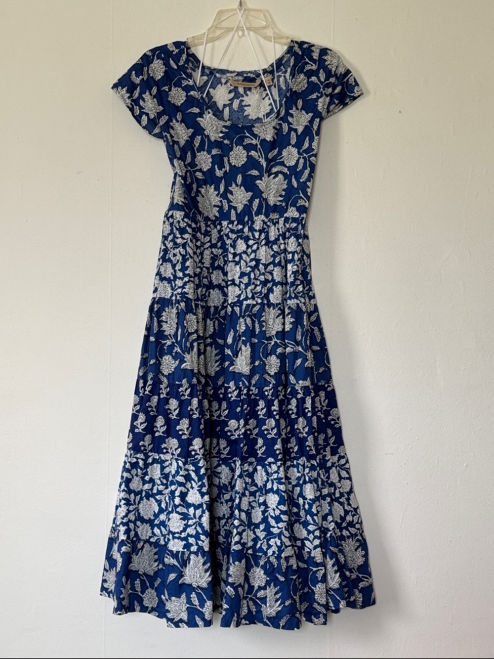 Soft Surroundings Blue and White Floral Dress Top